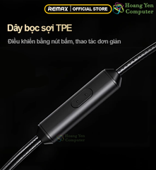 Tai Nghe Có Dây Remax RM-670 Jack Cắm 3.5mm, Có Micro Đàm Thoại - Chính Hãng - Hoàng Yến Computer