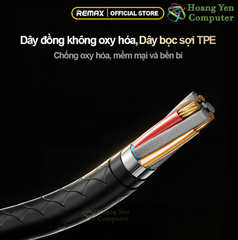 Tai Nghe Có Dây Remax RM-670 Jack Cắm 3.5mm, Có Micro Đàm Thoại - Chính Hãng - Hoàng Yến Computer