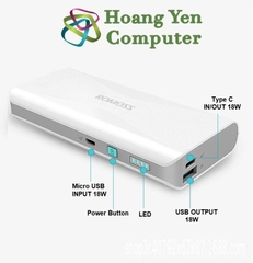 [MẪU MỚI] Sạc Dự Phòng Romoss Sense 4+ 10000Mah (Sạc Nhanh QC3.0 18W, PD 18W) - BH 1 Năm