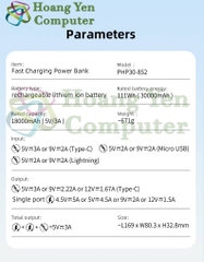 Sạc Dự Phòng Romoss Sense 8PF 30000mah (Sạc Nhanh QC3.0 18W, VOOC 22.5W, PD20W) - BH 1 Năm - Hoàng Yến Computer