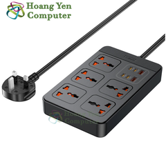 Ổ Cắm Điện Đa Năng Remax RP-U195 2500W (5 cổng AC, 2 cổng USB, 4 cổng Type C PD65W) - BH 6 Tháng | Hoangyencomputer