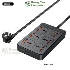 Ổ Cắm Điện Đa Năng Remax RP-U195 2500W (5 cổng AC, 2 cổng USB, 4 cổng Type C PD65W) - BH 6 Tháng | Hoangyencomputer