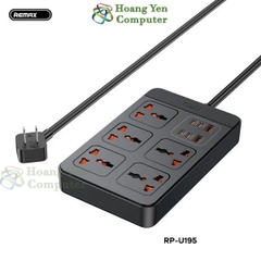 Ổ Cắm Điện Đa Năng Remax RP-U195 2500W (5 cổng AC, 2 cổng USB, 4 cổng Type C PD65W) - BH 6 Tháng | Hoangyencomputer