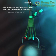 Cáp Sạc Đa Năng 6 IN 1 Sendem M38 120W, Sạc nhanh QC3.0 PD20W PD120W - BH 1 Năm Chính Hãng - Hoàng Yến Computer