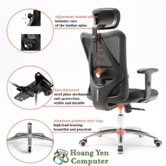 Ghế Công Thái học Sihoo M18 -Thiết Kế Ergonomic Bảo Vệ Cột Sống - BH 36 Tháng Chính Hãng - Hoàng Yến Computer