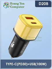 Cốc Sạc Nhanh Xe Hơi Sendem D20A D20B D20C D20E (2 Cổng Sạc ) | Tẩu sạc ô tô mini - Hoangyencomputer