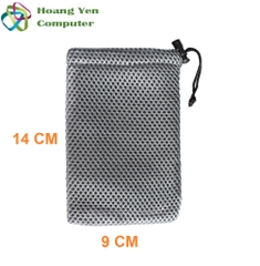 [XÁM] Túi Đựng Pin Dự Phòng 10000mAh, Tai Nghe, Cáp Sạc - Kích Thước 9cm x 14cm