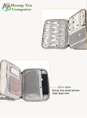 [24 x 18] Túi Đựng Phụ Kiện Điện Thoại, Pin Dự Phòng, Tích Hợp Nhiều Ngăn Đựng Cáp - BH 1 Tháng 1 đổi 1 - TÚI LỚN