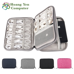 [24 x 18] Túi Đựng Phụ Kiện Điện Thoại, Pin Dự Phòng, Tích Hợp Nhiều Ngăn Đựng Cáp - BH 1 Tháng 1 đổi 1 - TÚI LỚN