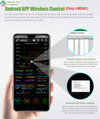Usb Tester - Thiết Bị Đo Dòng Điện RuiDeng UM24/UM24C USB 2.0 Màn Hình Led Màu Hiển Thị - BH 3 Tháng 1 Đổi 1