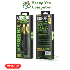 Cáp Sạc Nhanh Type C to Type C Wekome WDC-192 (100W, Dây Dù 1M) - BH 6 Tháng