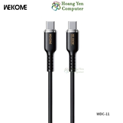 Cáp Sạc Nhanh Type C to Type C Wekome WDC-11 (100W, Dây Silicon 1M) - BH 6 Tháng