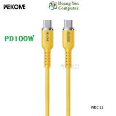 Cáp Sạc Nhanh Type C to Type C Wekome WDC-11 (100W, Dây Dù 1M) - BH 6 Tháng