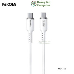 Cáp Sạc Nhanh Type C to Type C Wekome WDC-11 (100W, Dây Silicon 1M) - BH 6 Tháng
