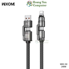 Cáp Sạc Đa Năng 4 IN 1 Wekome WDC-50, Sạc nhanh QC3.0 PD20W PD240W - BH 1 Năm Chính Hãng - Hoàng Yến Computer