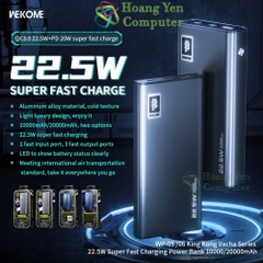 Sạc Dự Phòng Wekome WP-06 20000Mah (Sạc Nhanh QC3.0 18W, 22.5W, PD18W, VOOC 2.0) - BH 1 Năm - Hoàng Yến Computer