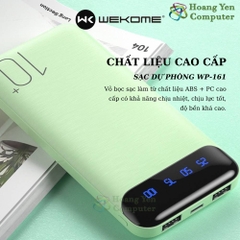 Sạc Dự Phòng Wekome WP-161 10000mAh Lõi Polymer 2 Cổng Sạc Vào, 2 Cổng Sạc Ra - BH 1 Năm - Hoàng Yến Computer