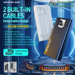 Sạc Dự Phòng Wekome WP-335 20000Mah (Sạc Nhanh QC3.0, VOOC 2.0), Tích Hợp Cáp Sạc - BH 1 Năm - Hoàng Yến Computer