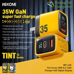 Cốc Sạc Nhanh Wekome WP-U25 - Sạc Nhanh QC3.0 30W, PD35W - Chính Hãng BH 12 Tháng - Hoàng Yến Computer