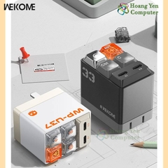 Cốc Sạc Nhanh PD30W Wekome WP-U37 2 Cổng Type C - BH 12 Tháng Chính Hãng - Hoàng Yến Computer
