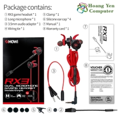 Tai Nghe Chuyên Game XMOWI RX3 Pro Bass Tốt, Tích Hợp Micro Đàm Thoại - BH 3 Tháng - Hoàng Yến Computer