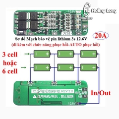 Mạch Sạc Pin 3S Xả Và Bảo Vệ Pin 3S 20A