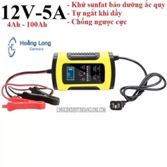 Bộ Sạc Bình Ắc quy 12V5A 100AH FoxSur Tự Ngắt Khi Đầy