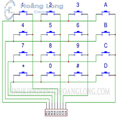 Module Bàn Phím Ma Trận KeyPad 4x4 Nút Bấm