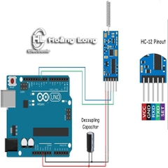 Mạch Thu Phát RF UART 433Mhz HC-12 Khoảng Cách 1000M