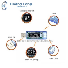 USB Tester Đo và Hiển Thị Dòng Áp KEWEISI KWS-V20