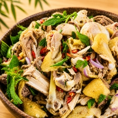 Gà Hấp Lá Chanh Xé Bóp