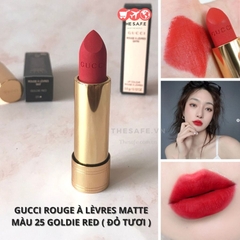Son Gucci Rouge À Lèvres Matte 25 Goldie Red Màu Đỏ Tươi và 500 Odalie Red Màu Đỏ Cam