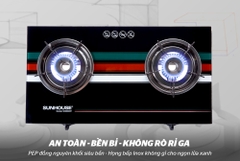 Bếp ga dương kính 2  lò Sunhouse SHB202MT