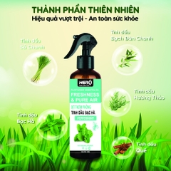 Xịt Thơm Phòng - Xua Đuổi Côn Trùng Hero - Hương Bạc Hà