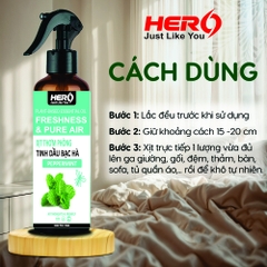 Xịt Thơm Phòng - Xua Đuổi Côn Trùng Hero - Hương Bạc Hà