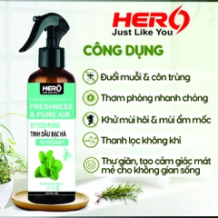 Xịt Thơm Phòng - Xua Đuổi Côn Trùng Hero - Hương Bạc Hà