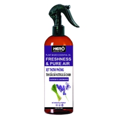 Xịt Thơm Phòng - Xua Đuổi Côn Trùng Hero - Hương Sả Chanh & Oải Hương