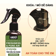 Xịt Thơm Phòng - Xua Đuổi Côn Trùng Hero - Hương Sả Chanh