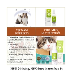 Chai Xịt Điều Trị Viêm Da, Nấm, Ngứa Chàm Cho Chó Mèo Spray Skin Universal - Chai 100ml