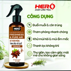 Xịt Thơm Phòng - Xua Đuổi Côn Trùng Hero - Hương Vỏ Quế