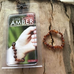 Vòng tay hổ phách Amber Úc size 14 -15 cm VTLT1N