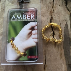 Vòng tay hổ phách Amber Úc size 14 -15 cm VTLT1V