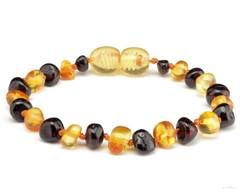 Vòng tay hổ phách  cho bé 0-3 tuổi size 14cm  VTABRM2MDv