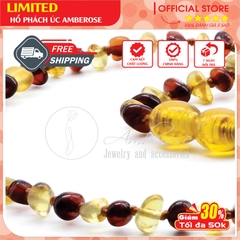 Vòng Cổ Hổ Phách Amber Úc Cho Bé 0 - 10 tuổi  VCABM2MND(HẠT NHỎ)