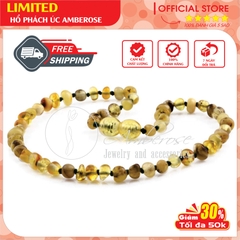 Vòng Cổ Hổ Phách Amber Úc Cho Bé 0 - 10 tuổi  VCABRS(HẠT NHỎ)