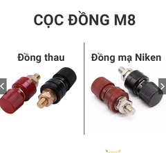 Cọc đồng M8 JS-555 chất liệu đồng dùng chế khối pin, thiết bị đầu cuối