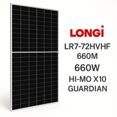 giá Tấm Pin Mặt Trời Longi LR7‑72HVHF‑660M 660W Hi‑MO X10 Guardian
