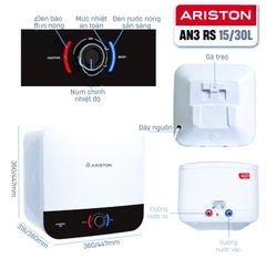 Bình nóng lạnh 15L Ariston AN3 15RS VN . Công lắp đặt 200.000/1 bình