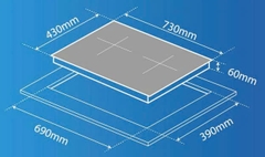 Bếp từ đôi Rudiger RIC-T89