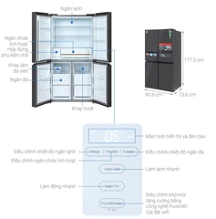 Tủ lạnh Toshiba Inverter 711 lít Multi Door GR-RF900WI-PMV(06)-MG